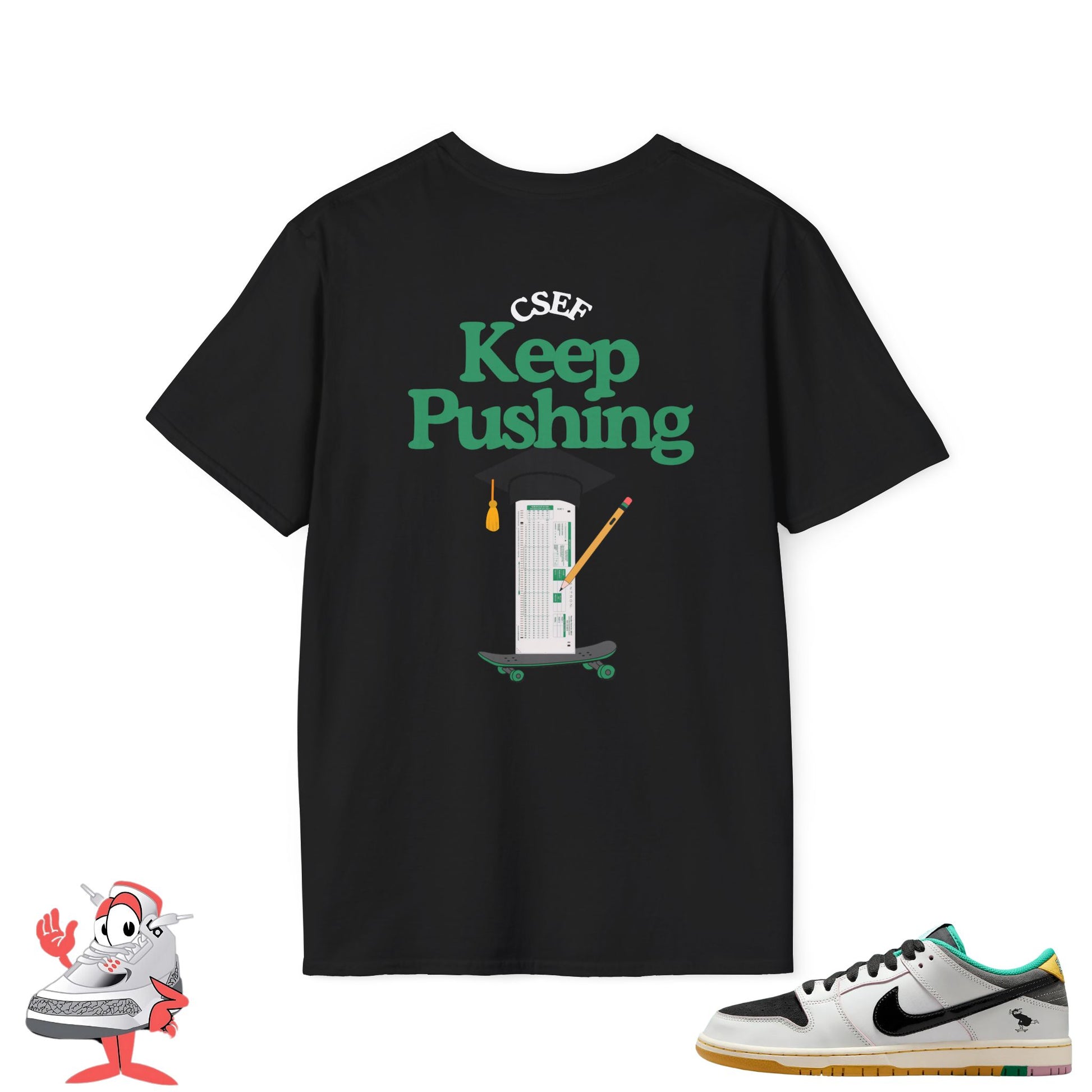 Matching Shirt For Nike Dunk SB Low X CSEF Keep Pushing Skateboarding Streetwear