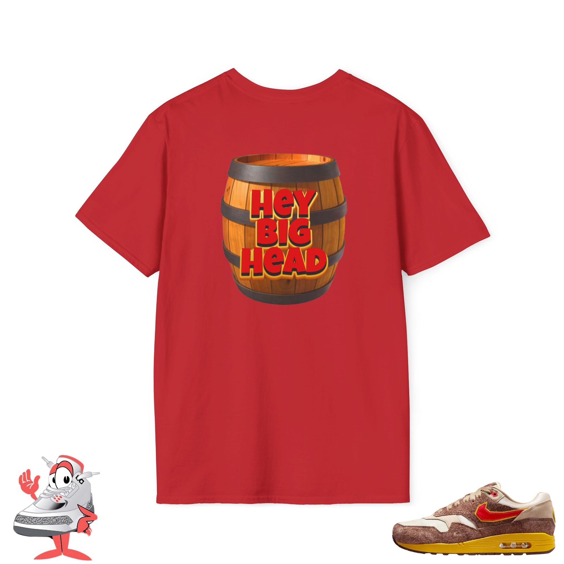 Matching Shirt for Nike Air Max 1 Big Head Origin Hey Big Head Barrel T-Shirt