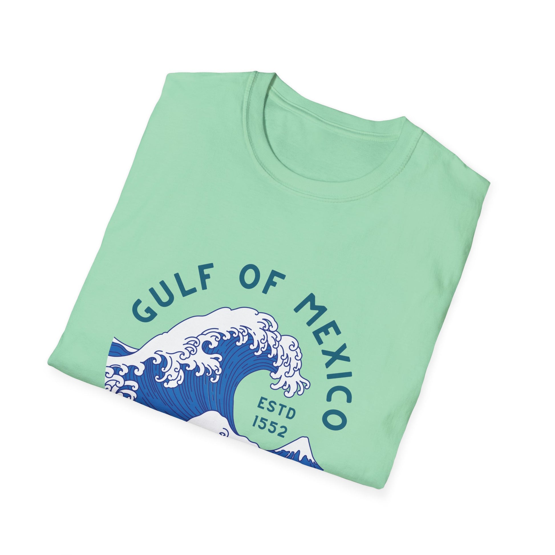 Gulf of Mexico Surfing Club T-Shirt Vintage Wave Graphic Tee Anti Trump Shirt