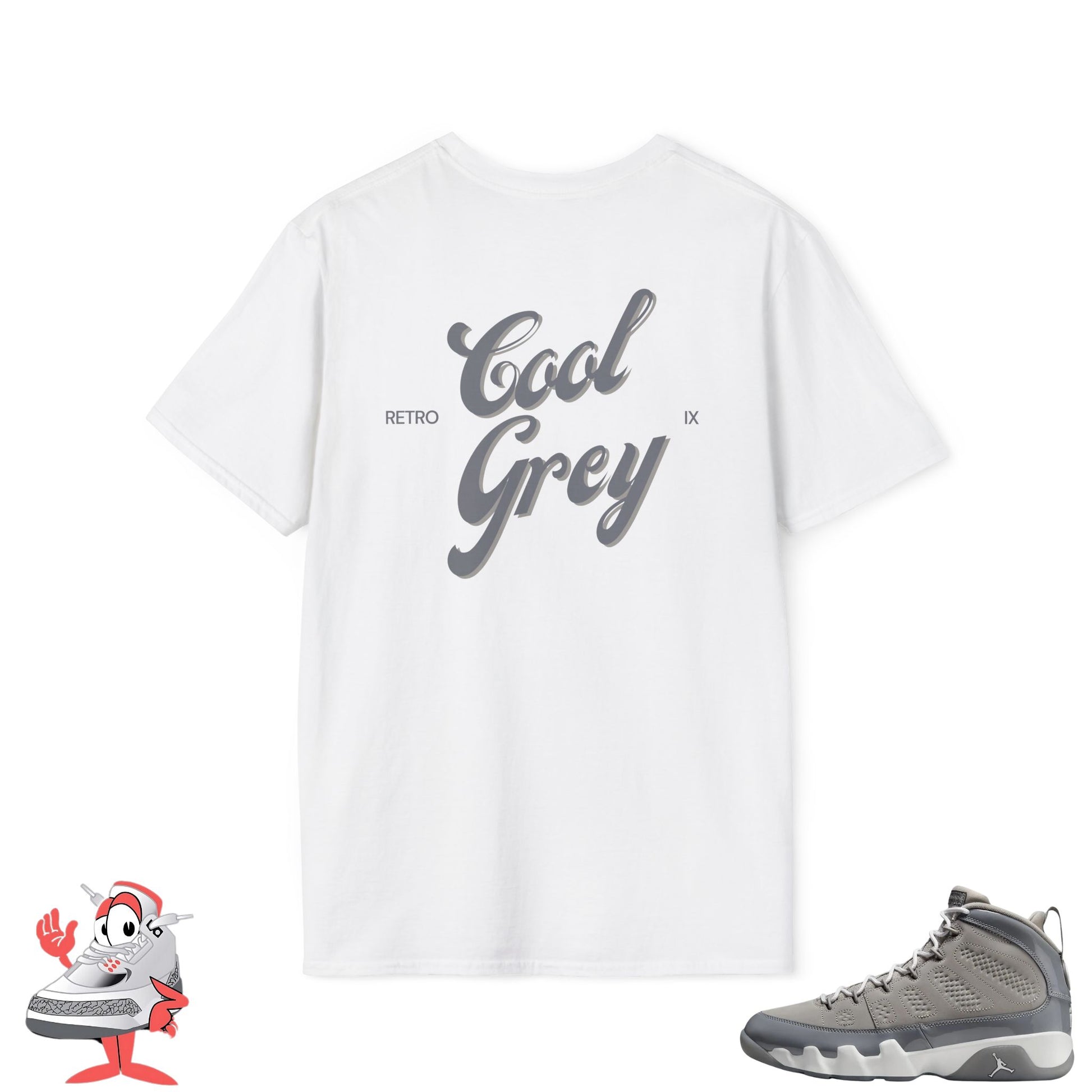 Matching Shirt for Air Jordan Retro 9 Cool Grey In Js We Trust T-Shirt Gray IX