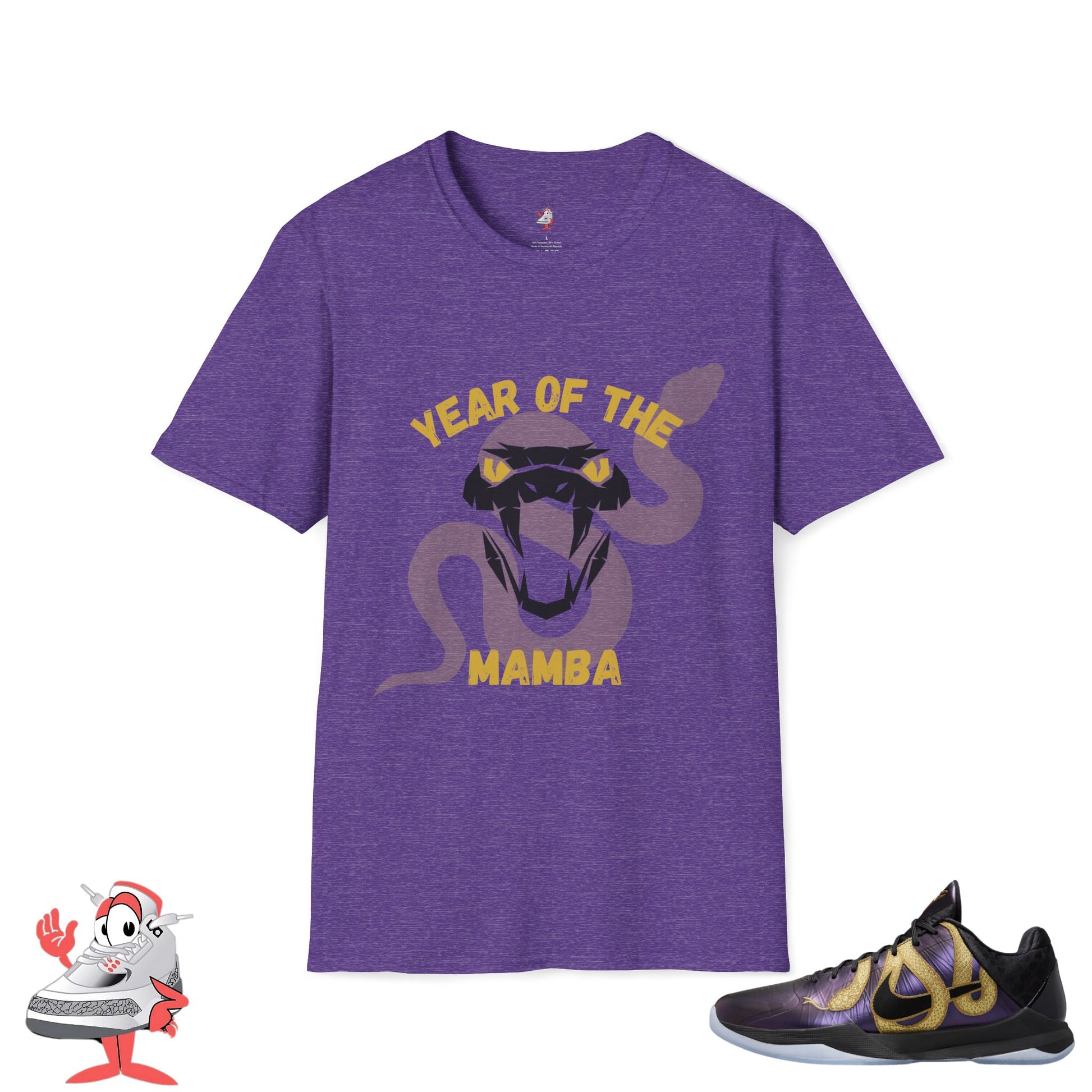 Matching Shirt For Kobe V Prototype Year Of Mamba Snake Eggplant Unisex Tee
