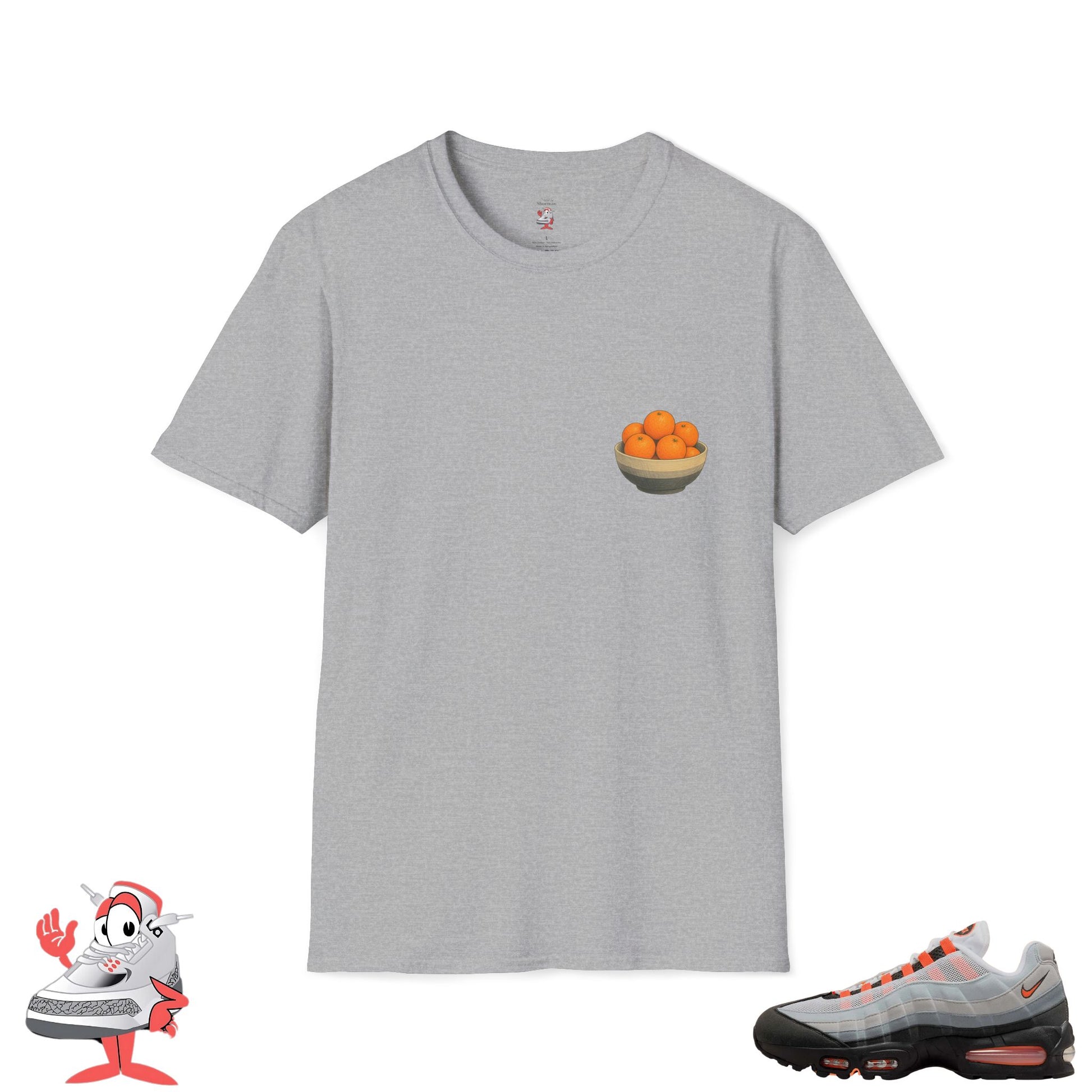 Matching Tee Nike Air Max 95 Bright Mandarin OG Big Bubble Sneaker Orange Shirt