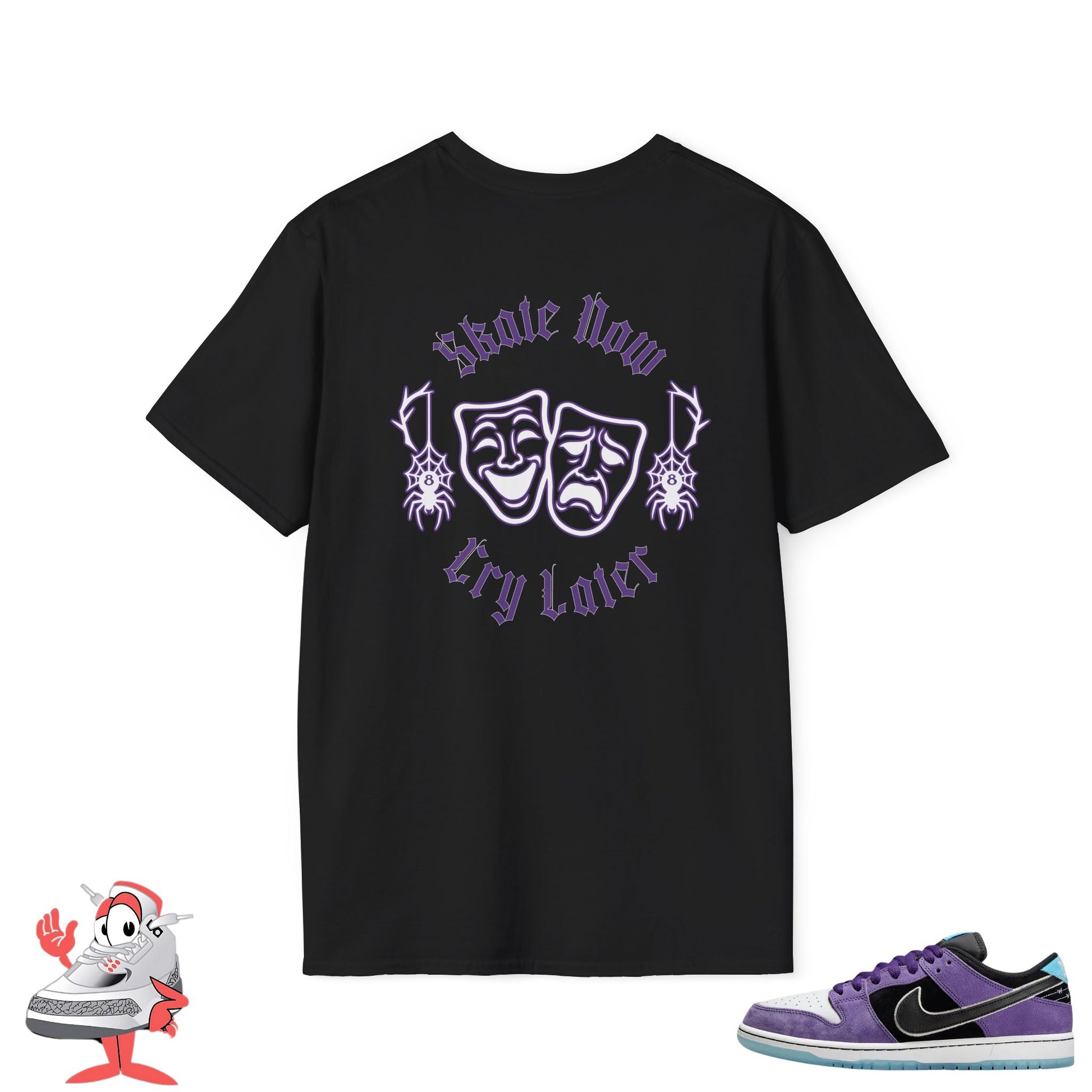 Matching Shirt For Nike Dunk SB Low Hayley Wilson Black Purple Skateboarding Tee