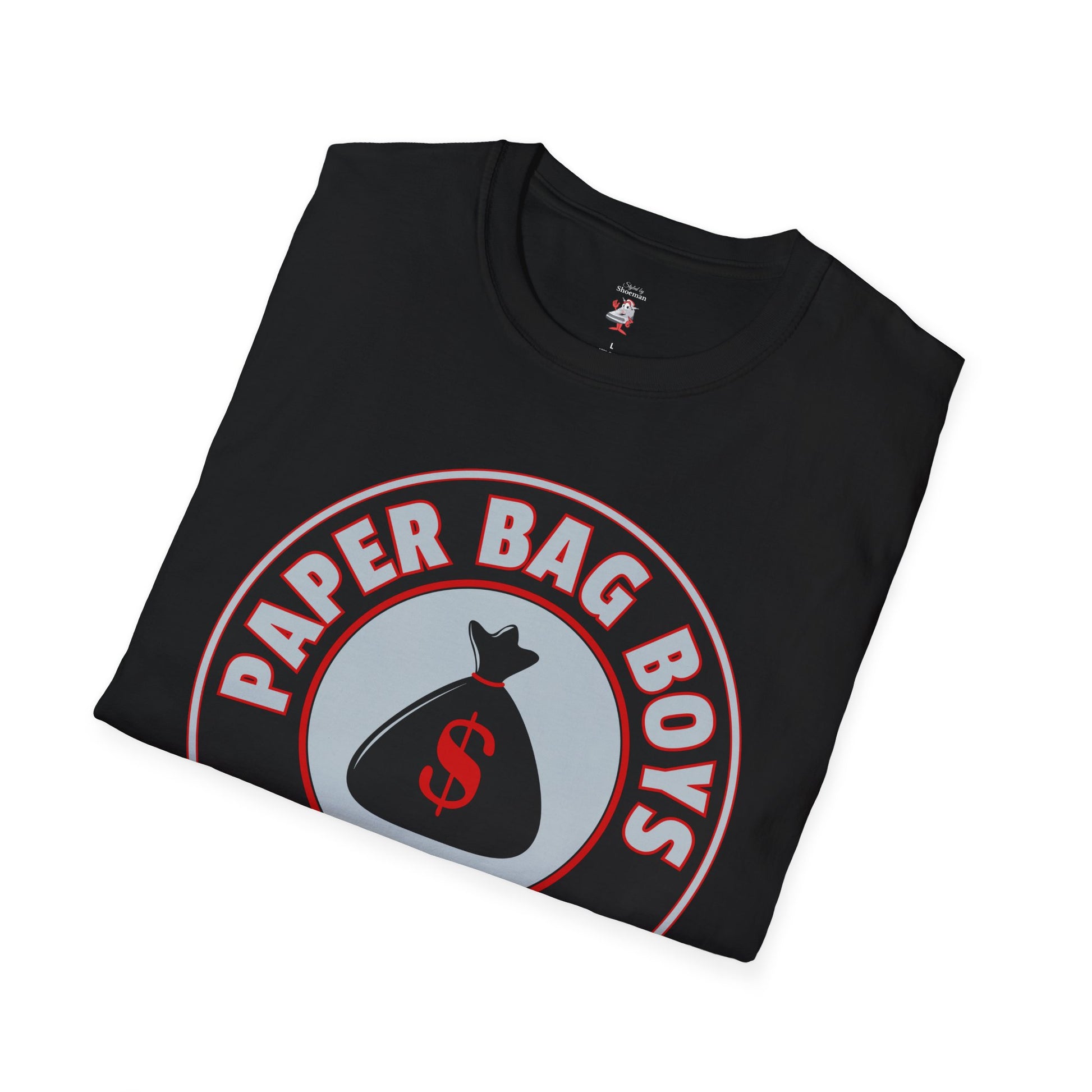 Paper Bag Boys T-Shirt Air Jordan Retro 5 Reimagined Black Metallic Silver Match