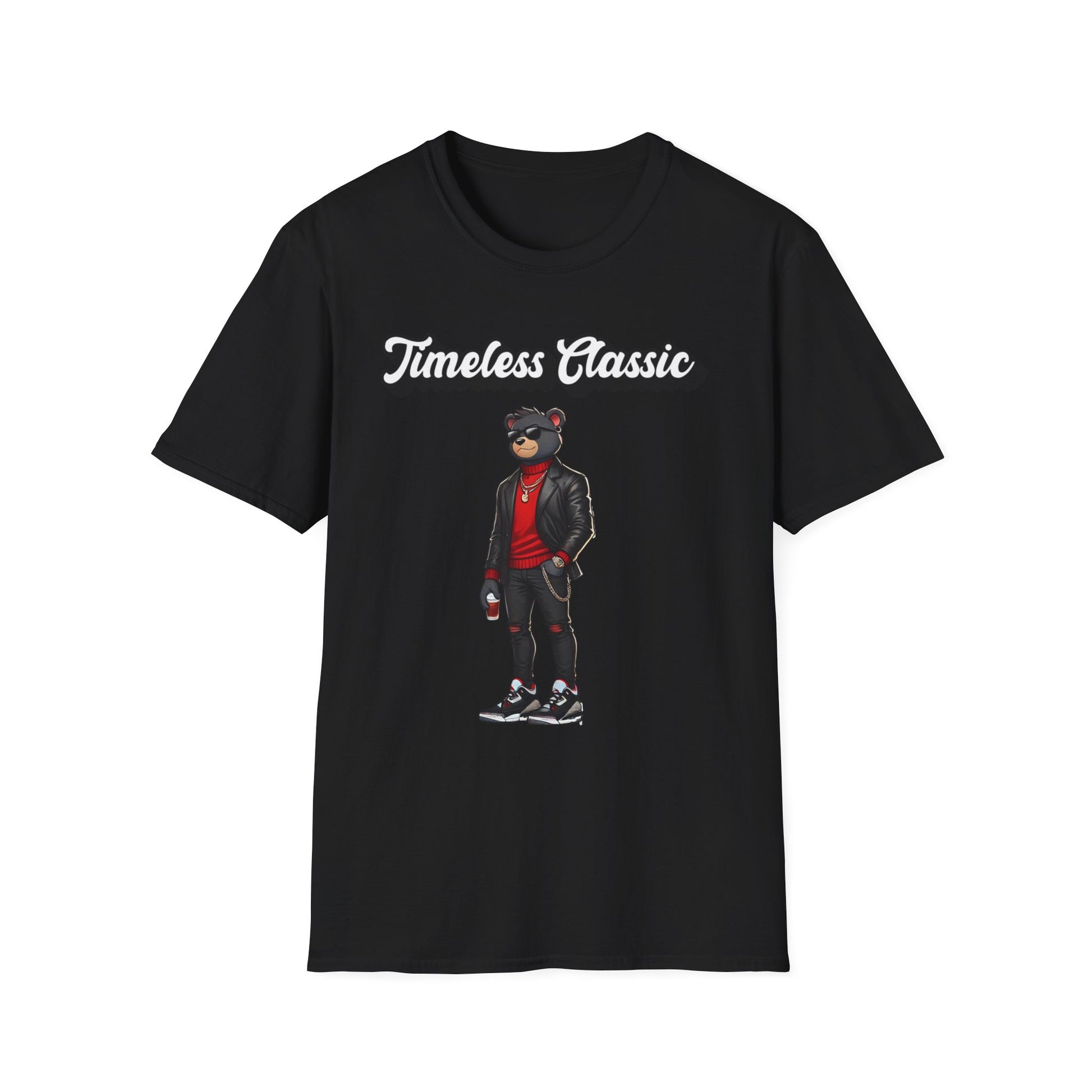 Retro 3 Black Cement Graphic T-Shirt Jordan Streetwear Sneaker Tee Unisex Bear