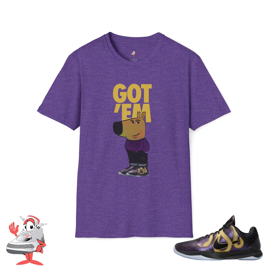 Matching Shirt For Kobe V Prototype Year Of Mamba Snake Eggplant Chill Guy Tee