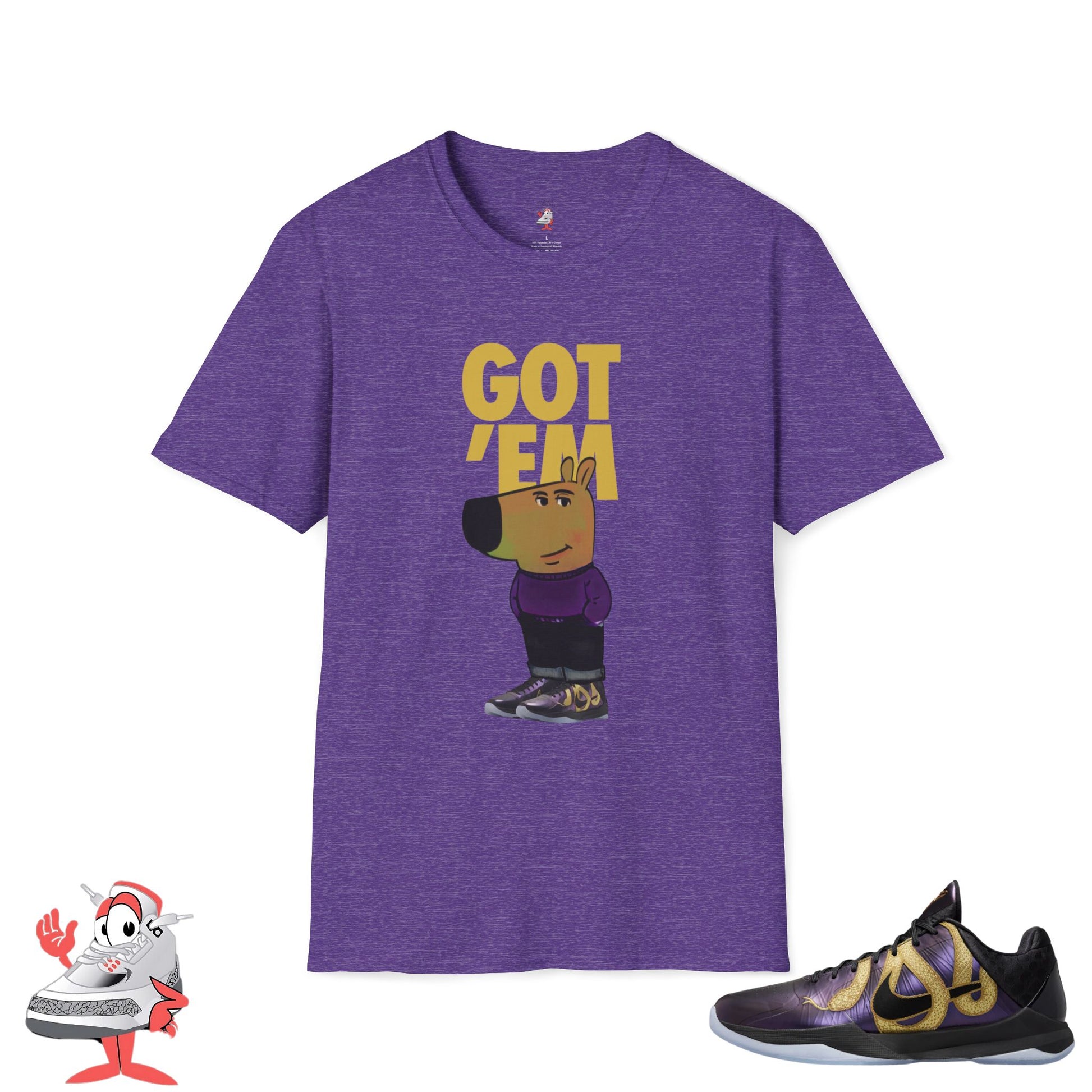 Matching Shirt For Kobe V Prototype Year Of Mamba Snake Eggplant Chill Guy Tee