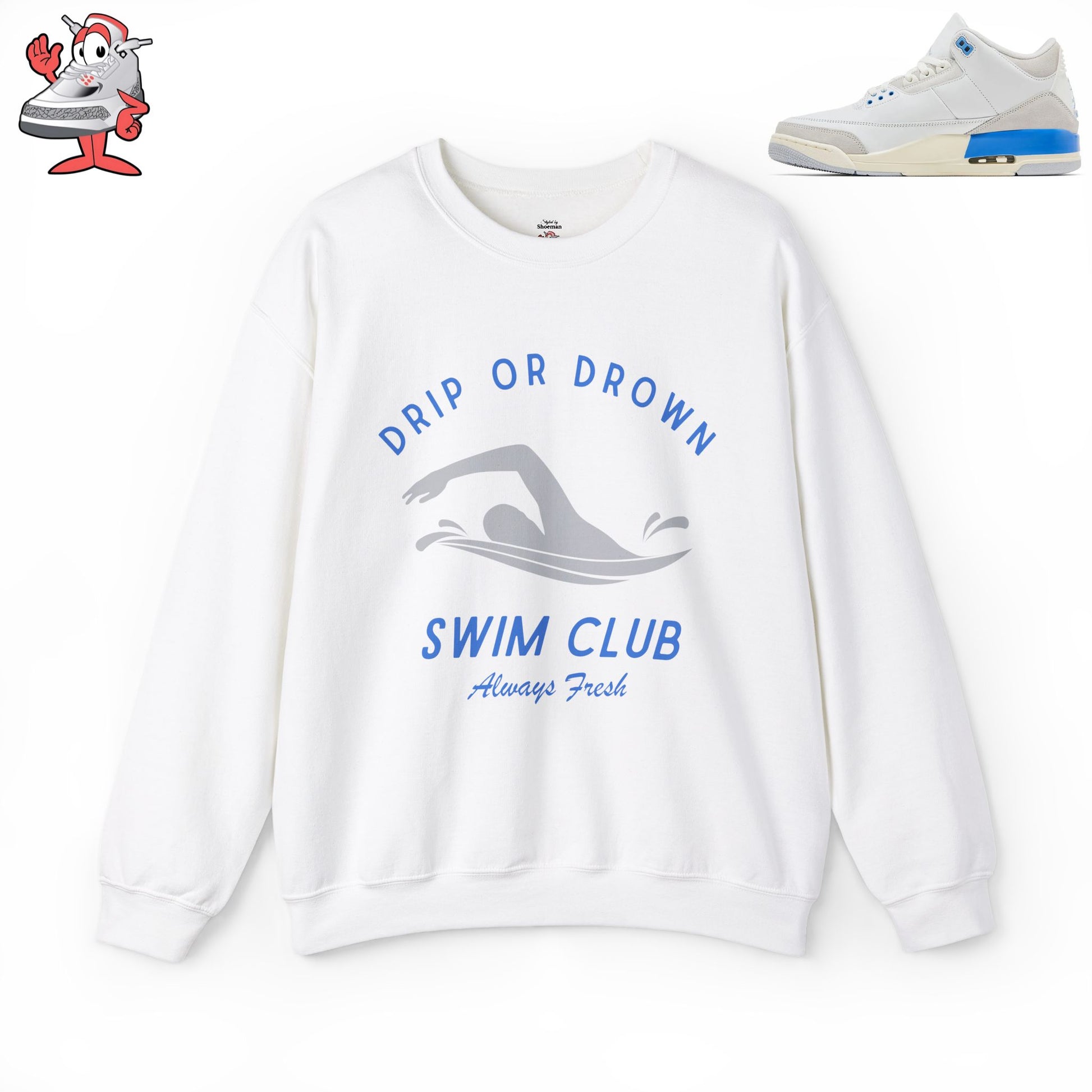 Air Jordan Retro 3 Lucky Shorts Matching Sweater Drip Or Drown Swim Club Nike