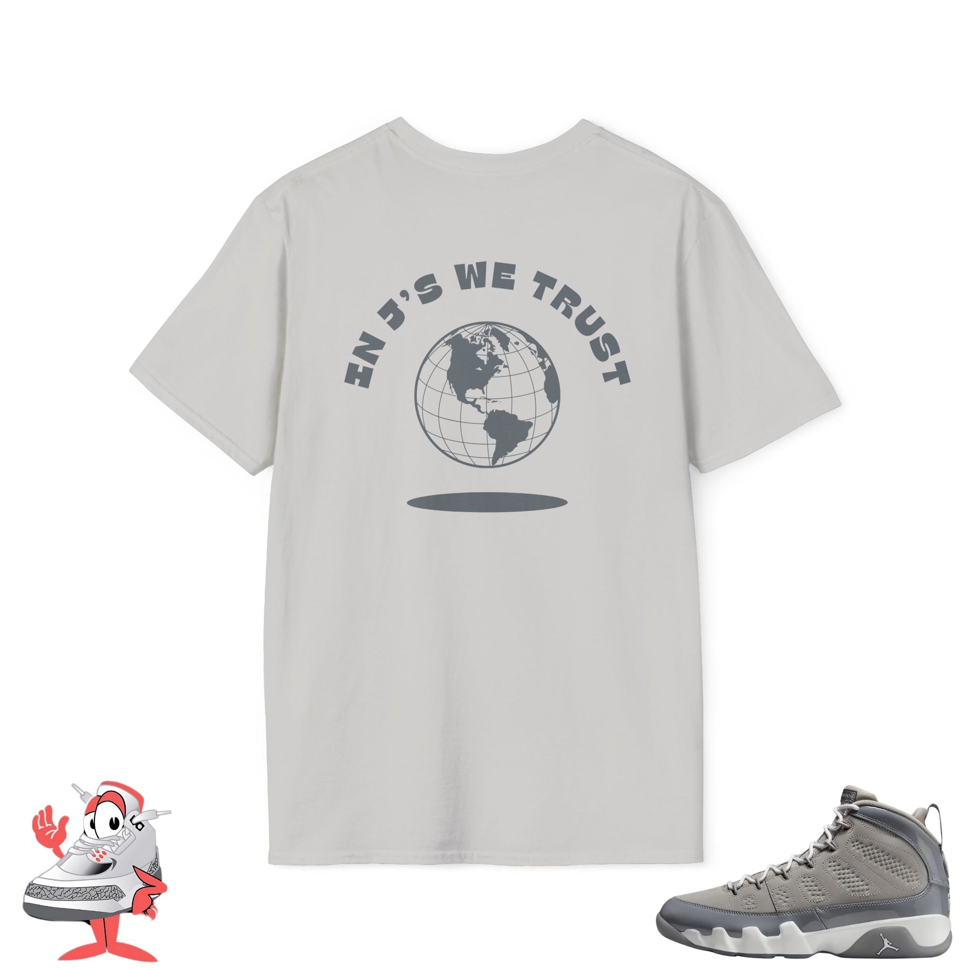 Matching Shirt for Air Jordan Retro 9 Cool Grey Sneaker Match Tee Nike T-Shirt
