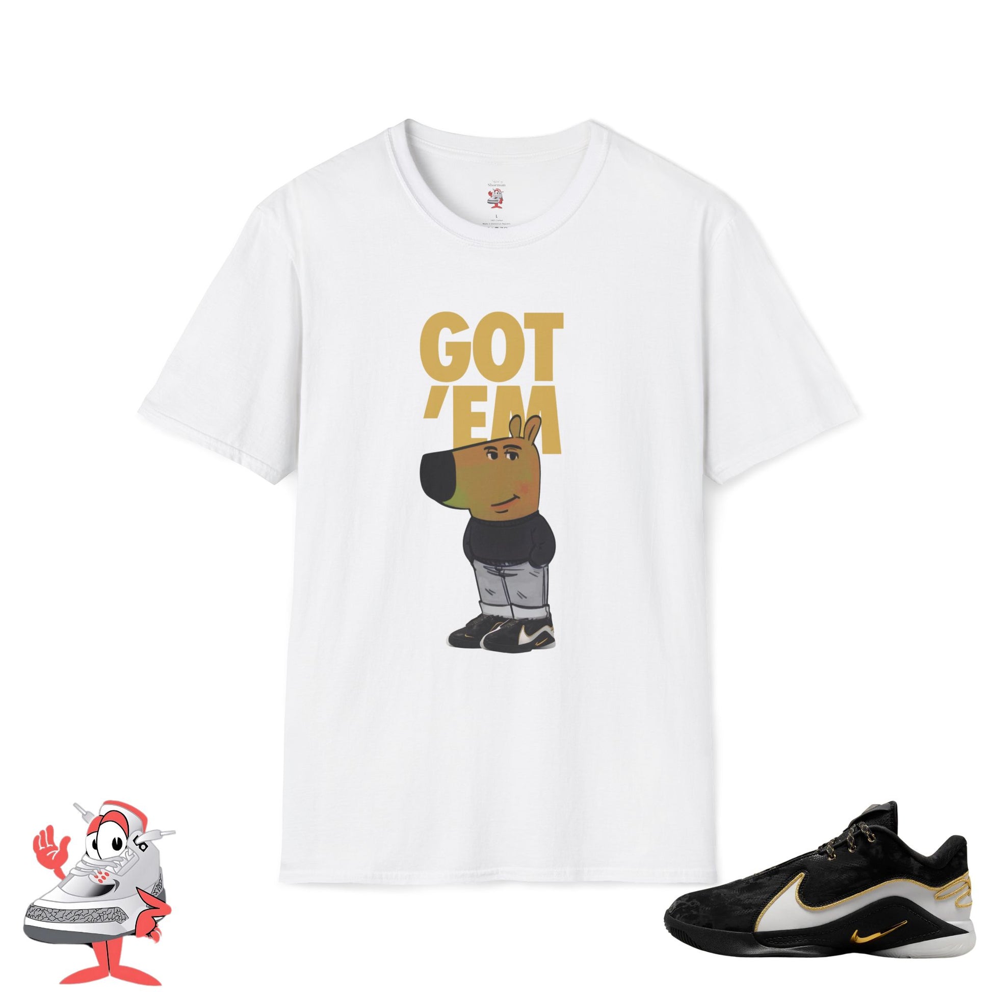 Lebron 22 Mogul Black Gold Matching Shirt Unisex T-Shirt Chill Guy Got Em Shoe
