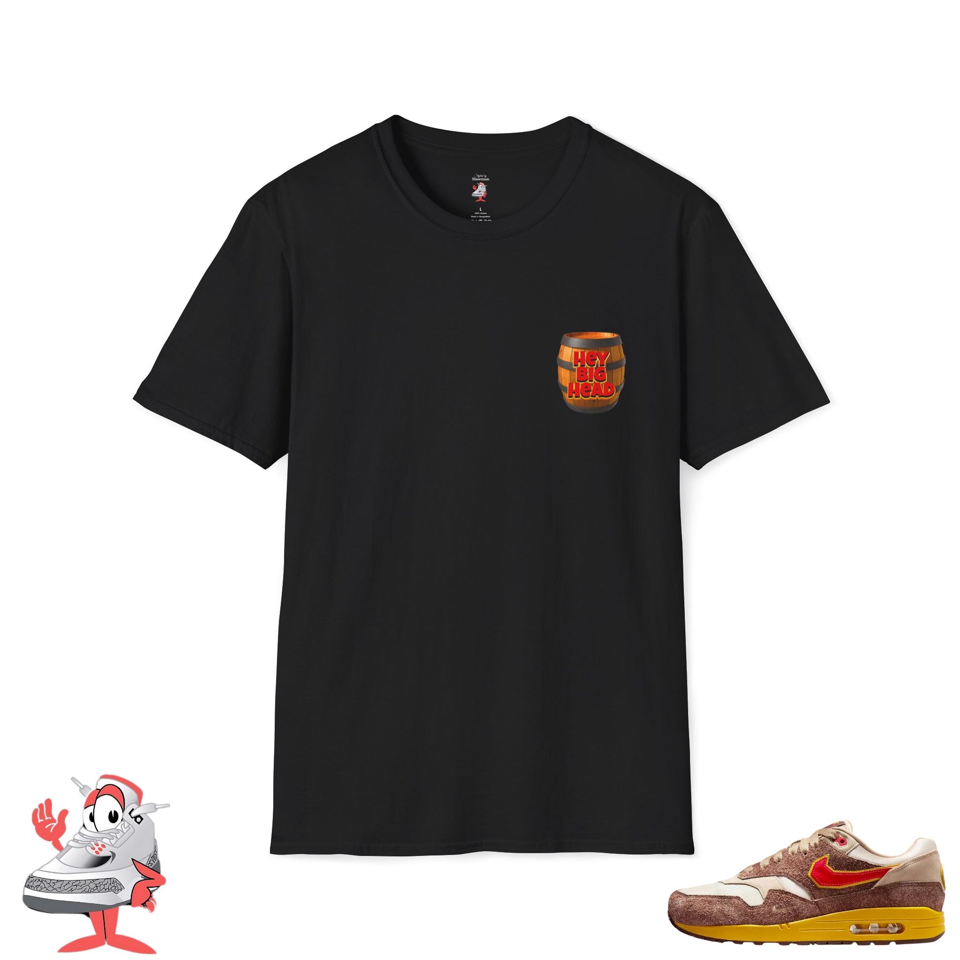 Matching Shirt for Nike Air Max 1 Big Head Origin Hey Big Head Barrel T-Shirt