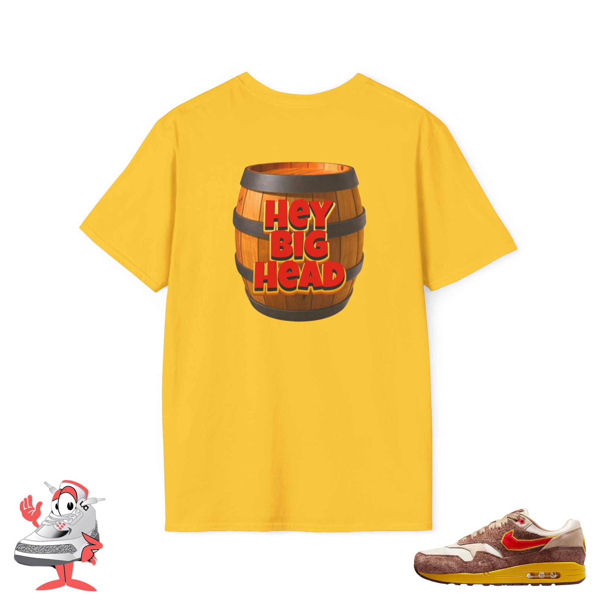 Matching Shirt for Nike Air Max 1 Big Head Origin Hey Big Head Barrel T-Shirt