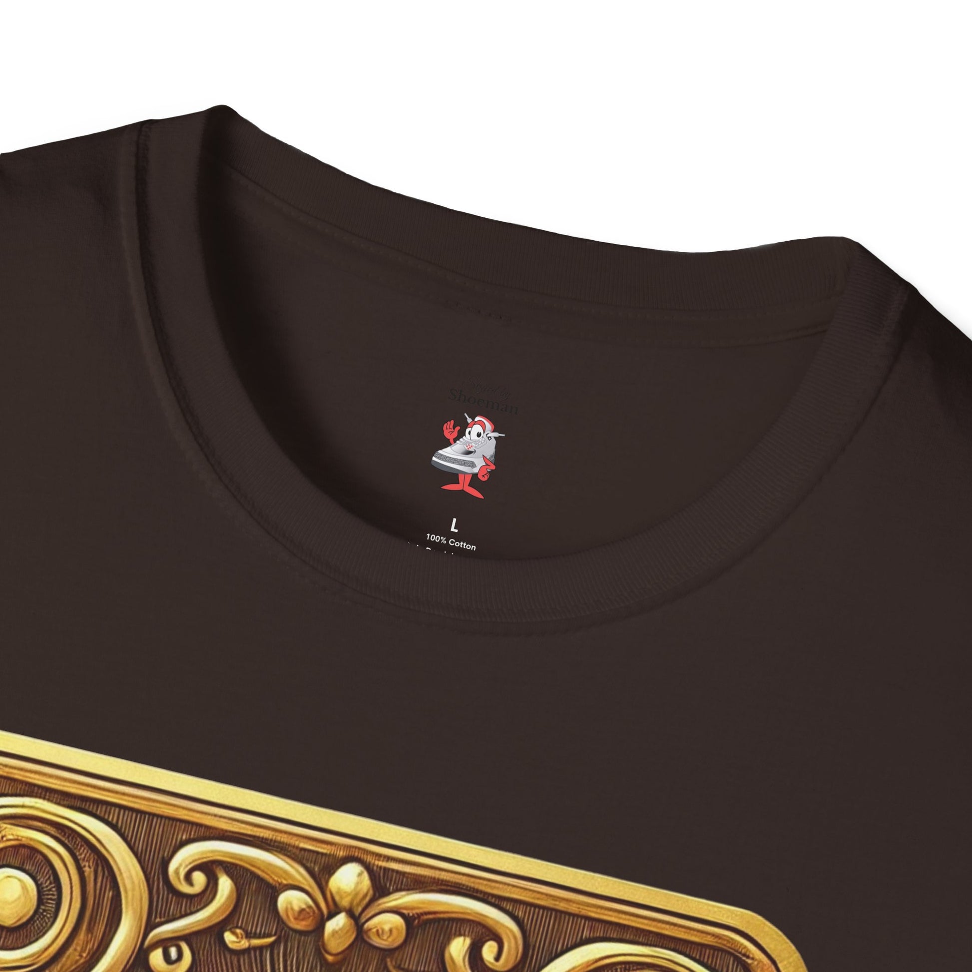 T-Shirt Match for Air Jordan 5 Retro Golden Ticket Willy Wonka Brown Gold WMNS