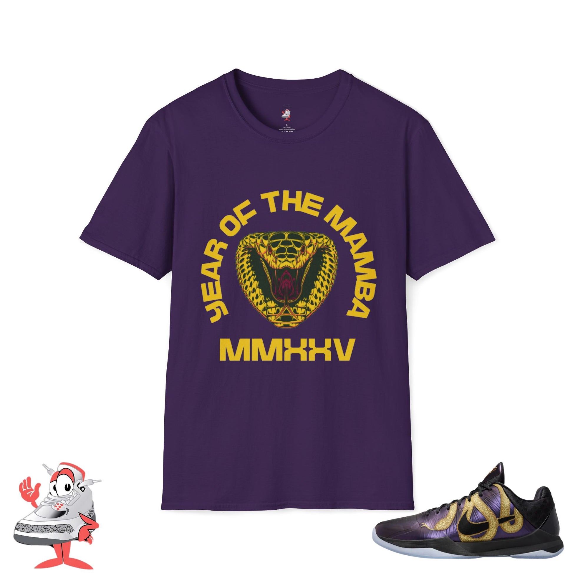Matching Shirt For Kobe V Prototype Year Of Mamba Snake Eggplant Unisex Tee