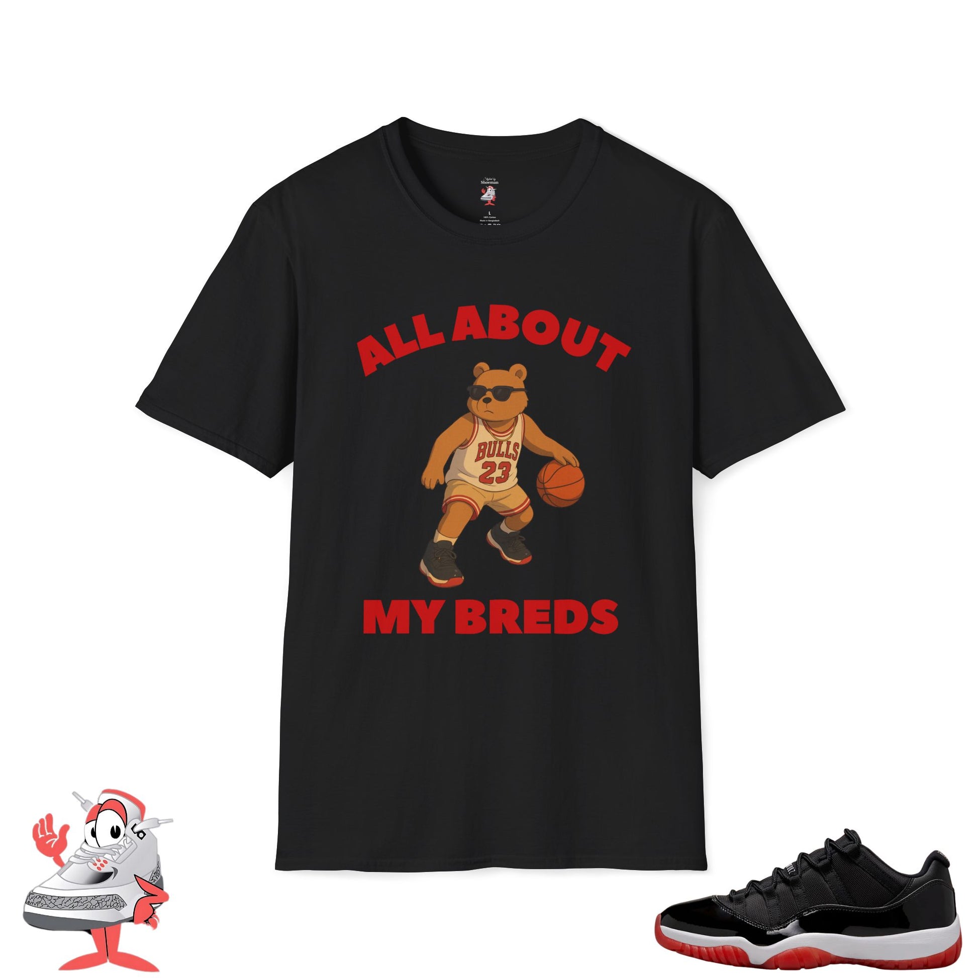 Matching Shirt For Air Jordan Retro 11 Low Bred Sneakers Playoff XI Tee Match