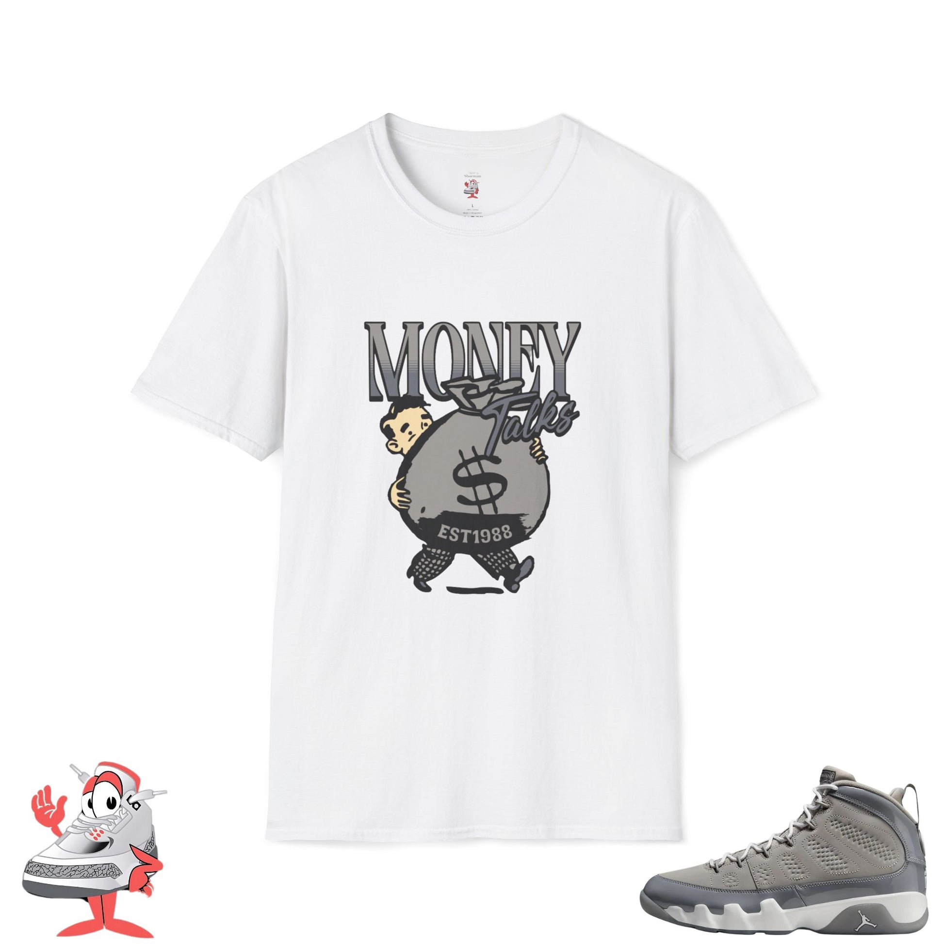 Matching Shirt for Air Jordan Retro 9 Cool Grey Money Talks T-Shirt Nike Unisex