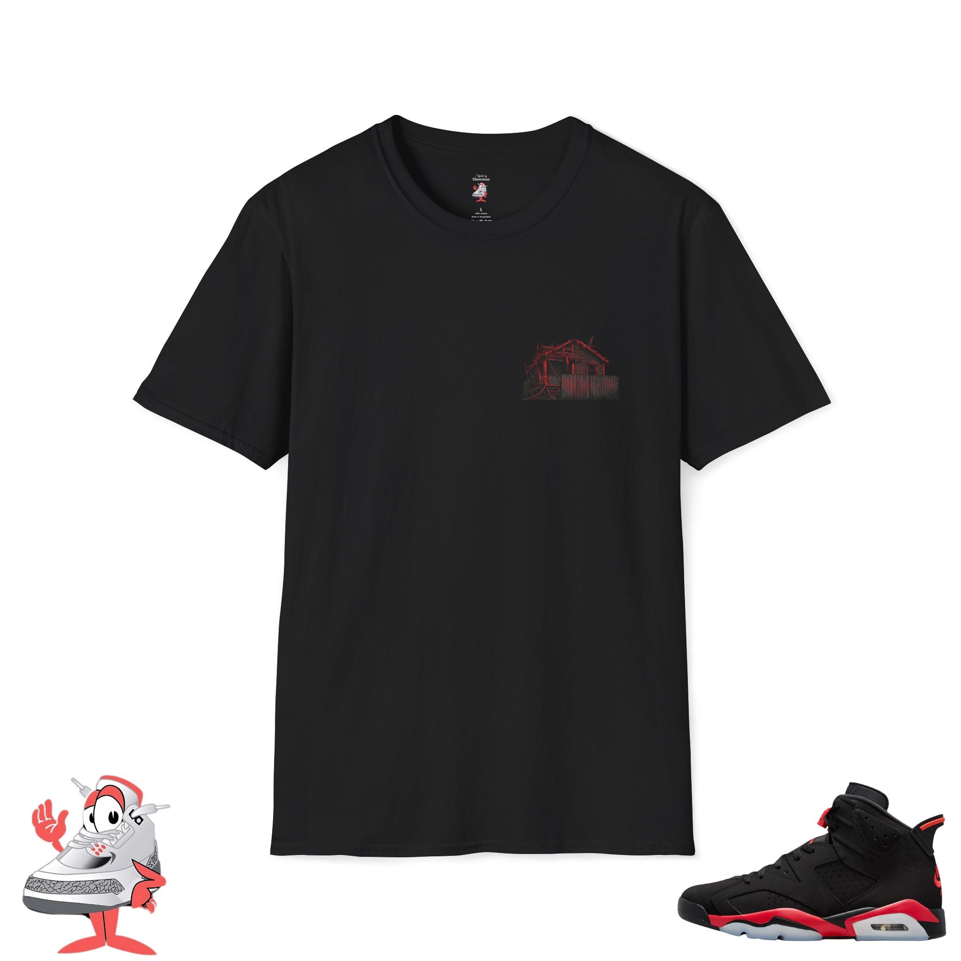 Matching Shirt For Air Jordan Retro 6 Reverse Infrared Salesman VI Sneaker Match Tee