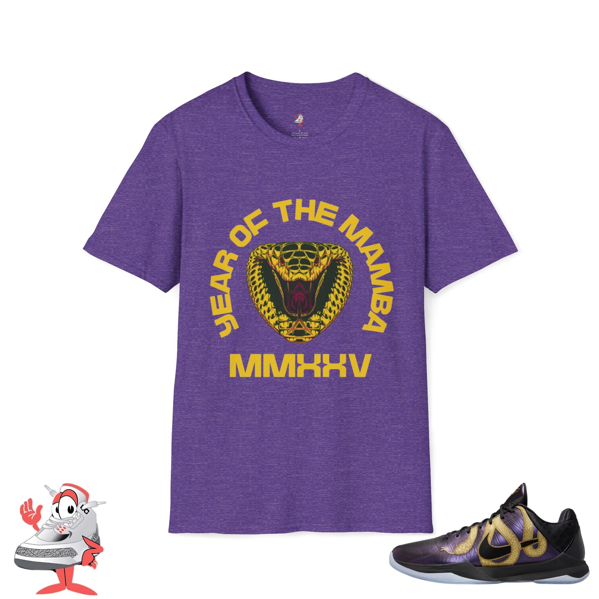 Matching Shirt For Kobe V Prototype Year Of Mamba Snake Eggplant Unisex Tee