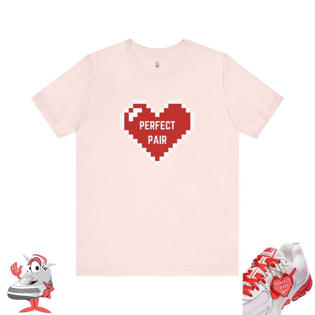 Womens Pixel Heart Perfect Pair Tee Graphic T-Shirt for Nike Valentine's Day