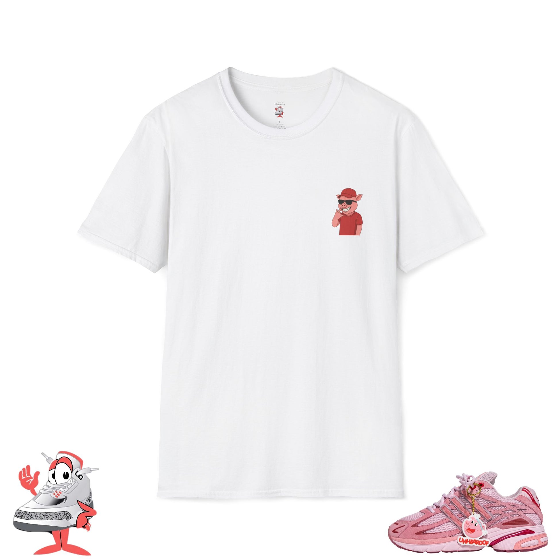 Matching Shirt For Unheardof X Adidas Pork Chop Piggy Runner Sneakers Tee Unisex